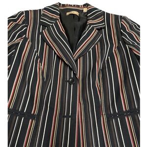 I.e. by Eddie Bauer Women's Blazer Size 16 – Colorful Vertical Stripe, Vintage